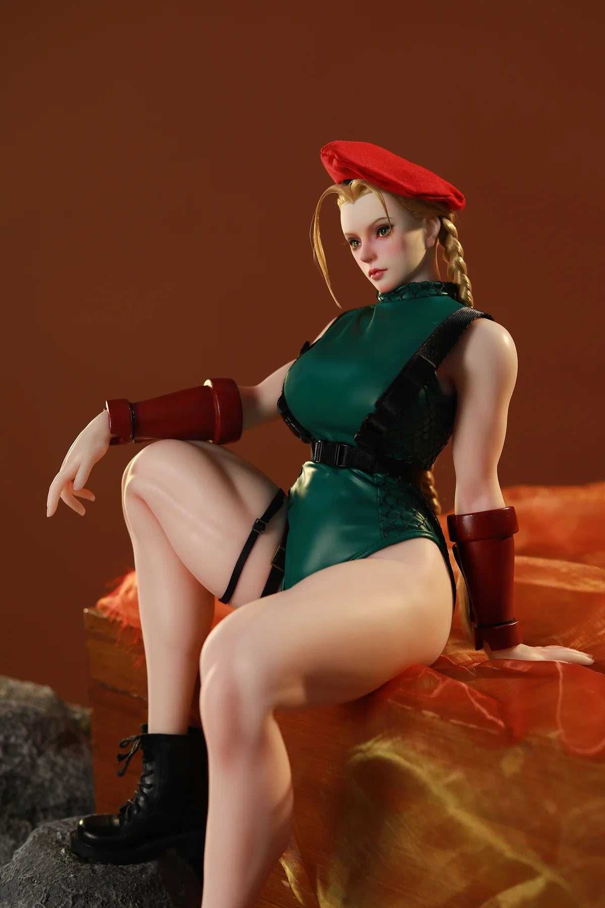 Green outfit fighter doll
