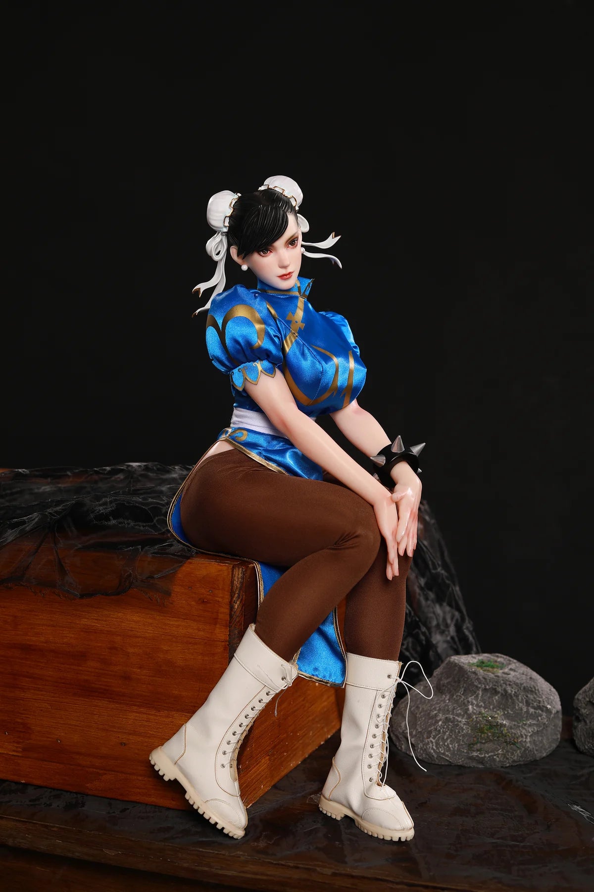 Blue outfit fighter doll